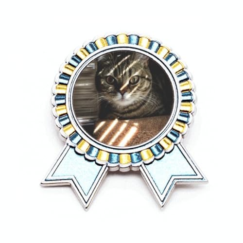 Broche pour photo de chat animal en métal M pour accessoiriser un manteau