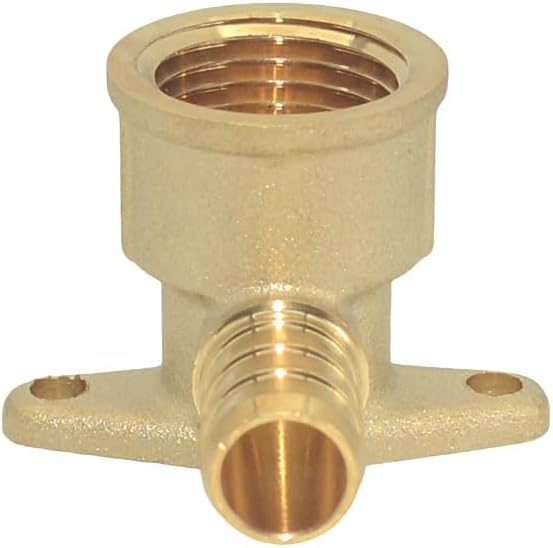 DAN SPEED Brass Drop Ear Elbow Fitting, 1/2 Inch Female NPT to Barb, 90 Degree Barb Crimp Brass Fitting (Pack of 2)