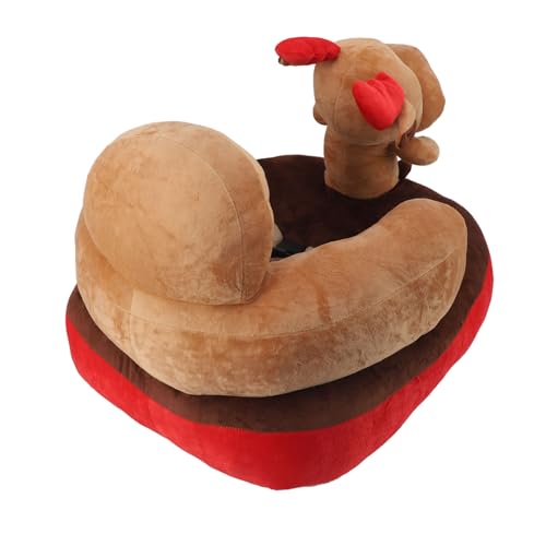Baby Support Seat, Adjustable Angle Baby Learning to Sit Chair Plush with USB Charging Cable for Toddlers for Home (Elk)