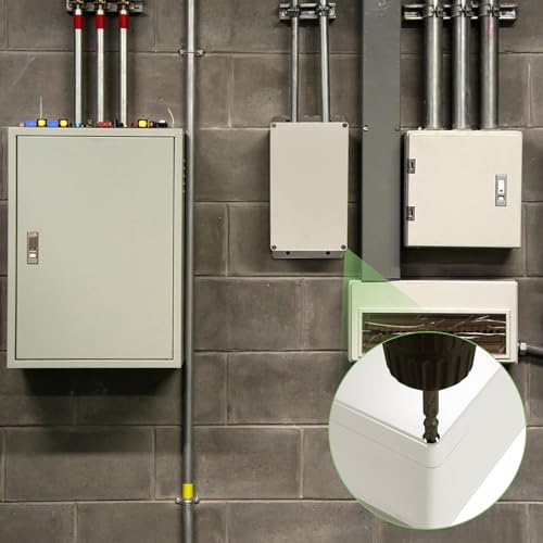 Miniatura 6 de Caja De Conexión Para Electrónica, Caja De Derivación Impermeable Ip65, Caja De Distribución De Pared, Caja De Proyecto Electrónico, Caja De Conexión Gris-Blanco Con Orejas, 200x120x75mm