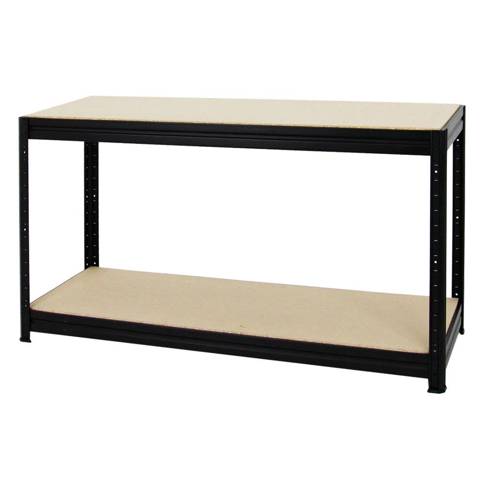 PROREGAL Banco da lavoro regolabile in altezza DINO | AxLxP 90x160x60cm | Portata 600 kg | Nero