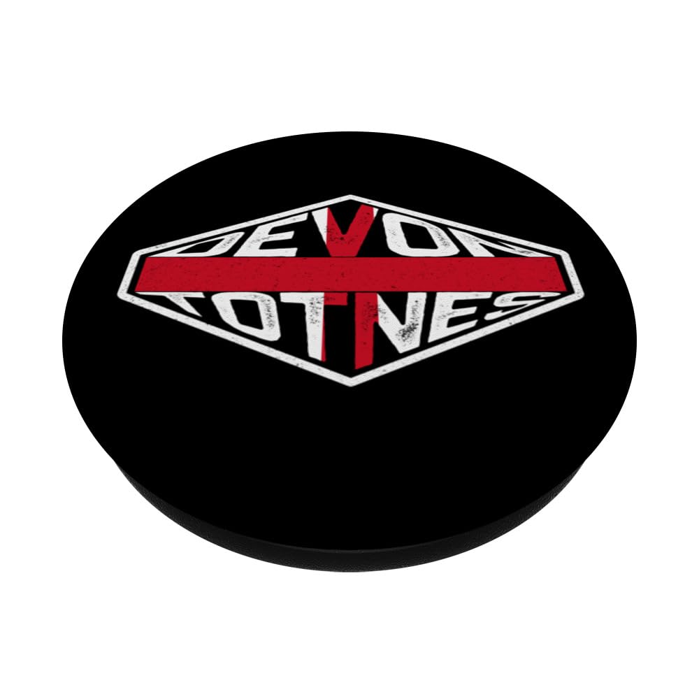 Devon, Totnes and Flag of England: Living Heritage PopSockets Swappable PopGrip, Black - Image 2