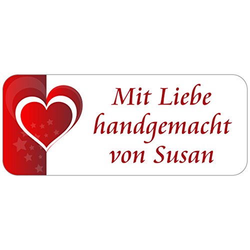 Adress-Etiketten - Adress-Aufkleber"Heart" mit Ihrem Wunschtext, 160 Stück, ca. 56 x 23 mm, für 1 bis 5 Zeilen Text Cover