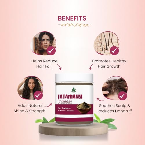 Image of Havintha Jatamansi Root Powder for Hair Care & Scalp Care, 80g | Free from parabens, sulphates, synthetic fragrances, and artificial colors.