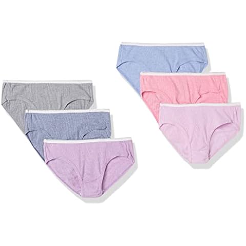 Hanes Girls' Moisture-Wicking Hipster Panties 6-Pack Cover