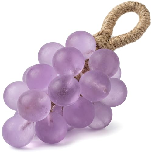 Lekgavd Grape Soap on a Rope Grape Cluster Shaped Hand Soap Aromatic Decorative Fruit Soaps Bar for Washing Hand Bath Home - 1 Pcs Purple