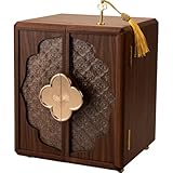 AOUMK ジュエリーボックス 木製 絡まない収 納ボックス 引き出しアクセサリーケースガラス ウッドケ ース おしゃれ 宝石箱アクセサリー ケー ス 指輪 リングピアスネックレスメガネ小物時計収納 小物 七夕の結婚祝い (ウォールナットカラー)