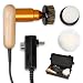 Electric Shoe Polisher Handheld Shoe Shine Kit, Electric Shoe Buffer Brush Shoe Shiner Dust Cleaner Portable Wireless Leather Care Kit for Shoes, Bags, Sofa (Shoe Polishers)