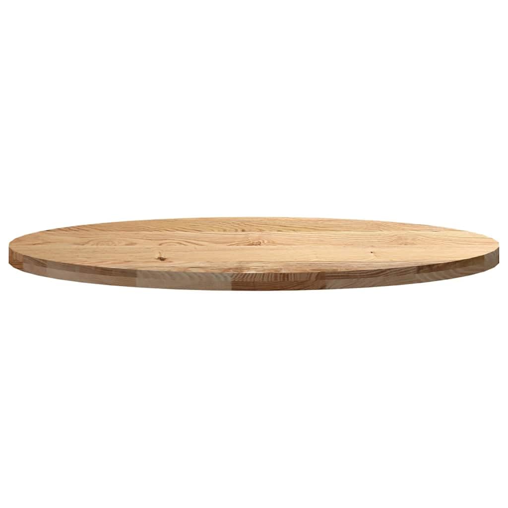 Tischplatte Massivholz Eiche 120x60x4 cm Oval Arbeitsplatte Holzplatte Robustes Möbel Brett für Küche Büro Wohnzimmer DIY Ersatz Zubehör zum Bauen und Renovieren