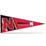 Rico Industries NCAA Nebraska Cornhuskers Primary 12" x 30" Felt Wall Décor Pennant - Great for Home/Bed Room/Man Cave Décor