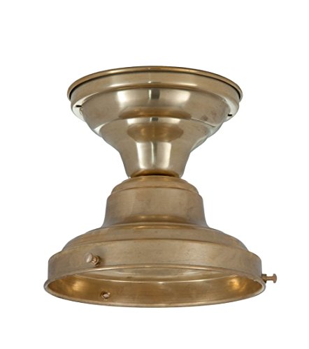Image of B&P Lamp Wired School House Fixture, Unfinished Brass, 6 Inch Fitter