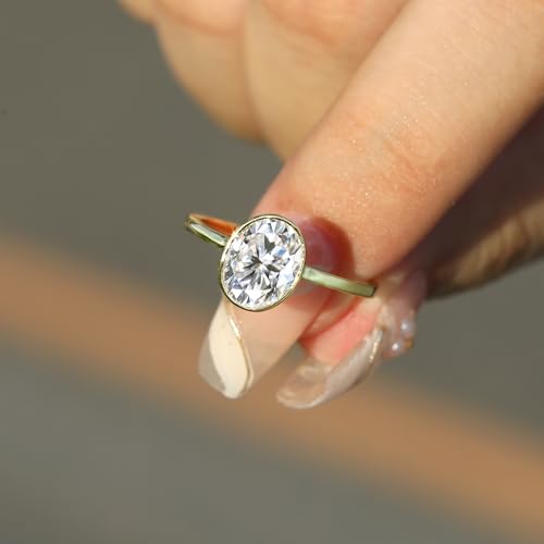 1CT/2CT/3CT CZ Engagement Rings 925 Sterling Silver Oval Cut Cubic Zirconia 14k Gold Plated Wedding Promise Rings for Her Wedding Bands for Women Lover Size 5-94