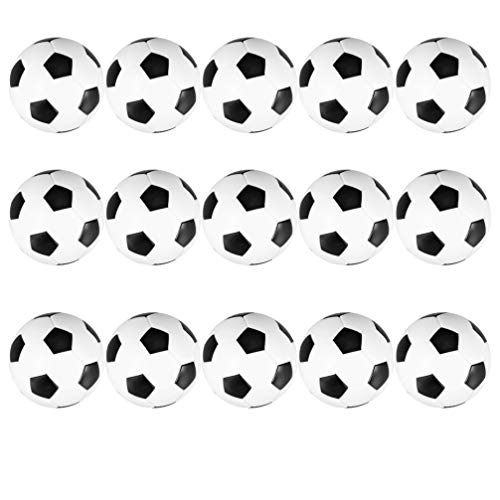 TOYANDONA 15pcs Plastic Tabletop Soccer Balls Replacement Foosballs for Table Soccer Game