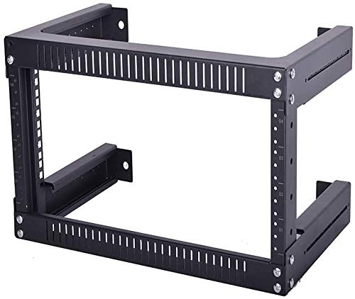 Wall Mount Rack 6U Adjustable Depth Open Frame 19" Server Equipment Rack Heavy Duty Patch Panel Bracket Network Equipment Rack (6U Adjustable)