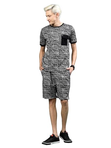 Image of Rigo Cotton Blend Waffle Knit Self Textured Co-Ord Set For Men's|Night Suit Set|Lounge-Wear Pajama Set|Night Wear, Beach Wear, Vacation Wear