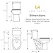 17.9 Inch ADA Two-Piece Toilet for Bathroom, Los Flexi Elongated Bowl & Comfort Height Toilet, Powerful Siphon Jet Flush 1.28 GPF, Tall Toilet With Convenience, Standard 12