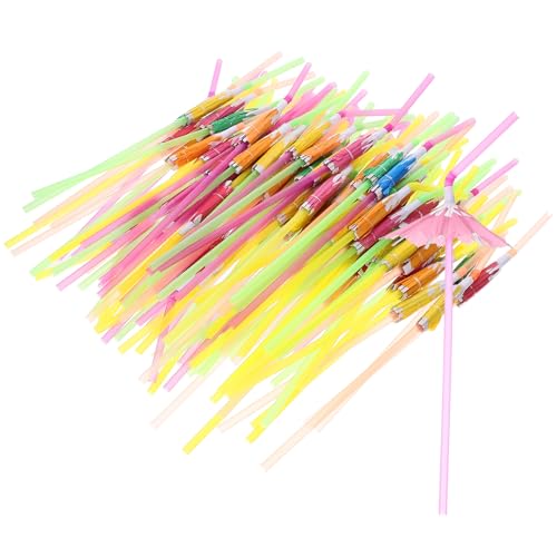 DECHOUS 100 pcs pitillos papel diseño sombrilla party miniatura 1