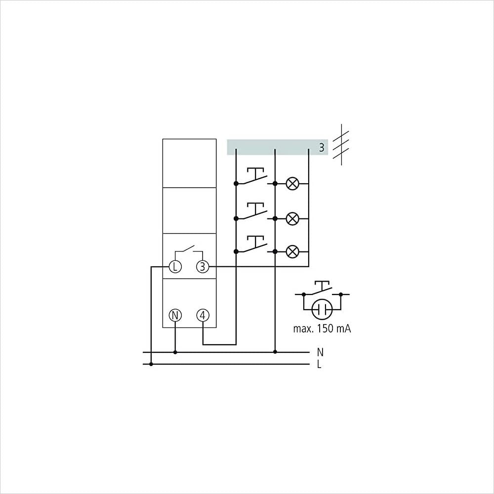 Theben 0060003 ELPA 6 Plus minuterie d’escalier électronique Rail DIN | 0,5 - 20 min, 600 W LED, appareil multifonction 10 fonctions, préavis d’extinction, réarmement immédiat, arrêt anticipé