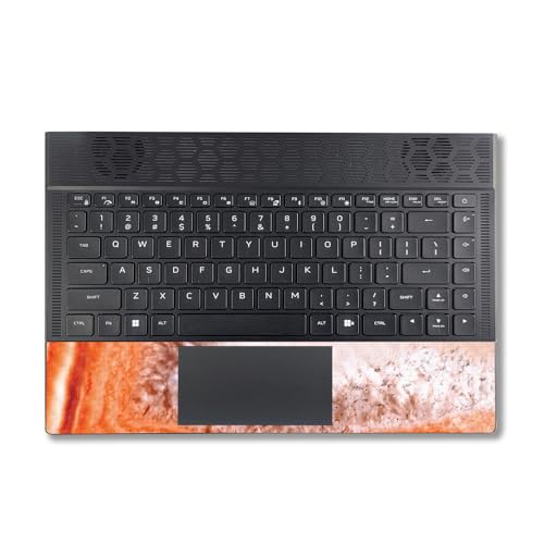 Image of MightySkins Carbon Fiber Skin Compatible With Alienware X14 R2 (2023) Full Wrap Kit - Orange Quartz | Protective, Durable Textured Carbon Fiber Finish | Easy To Apply & Change Styles | Made in the USA