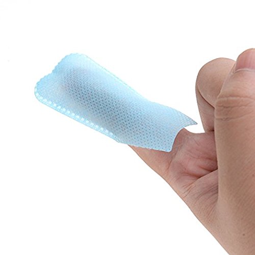 AZDENT Textured Disposable Finger Teeth Wipes Brush Ups Dental Clean Pre/Post Whitening