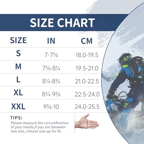 Image of HANDLANDY Winter Work Gloves, 3M Thinsulate Waterproof Insulated Gloves, Warm Ski Glove for Shoveling Snow Outdoor, Gifts for Men Women