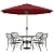 ABCCANOPY 10FT Patio Umbrella, Outdoor Waterproof Table Umbrella with Push Button Tilt and Crank, 8 Ribs UV Protection Pool Umbrella for Garden, Lawn, Deck & Backyard (Burgundy)