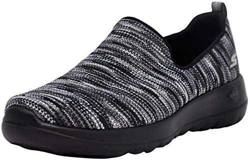 Tênis de caminhada feminino Skechers Gowalk Joy Terrific sem cadarço, Preto/preto, 7