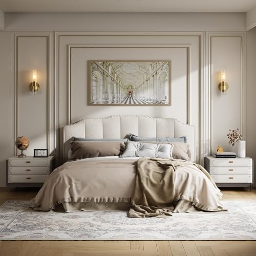 Image of Wall Sconce Set of Two, Hardwired Bathroom Wall Sconces Lighting with Clear Glass, Modern Wall Sconces Set of 2 Wall Light fixtures for Bathroom Mirror Living Room Hallway Bedroom(Gold)