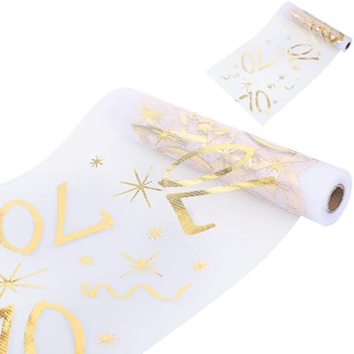 Goldener Tischläufer Für 60. Geburtstag - Glänzende Tischdeko Für Jubiläumsfeier