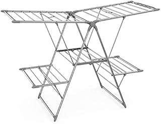 Luvan Foldable Clothes Drying Rack, Large Drying-Space, Heavy Duty, 2-Level Stable Indoor Airer