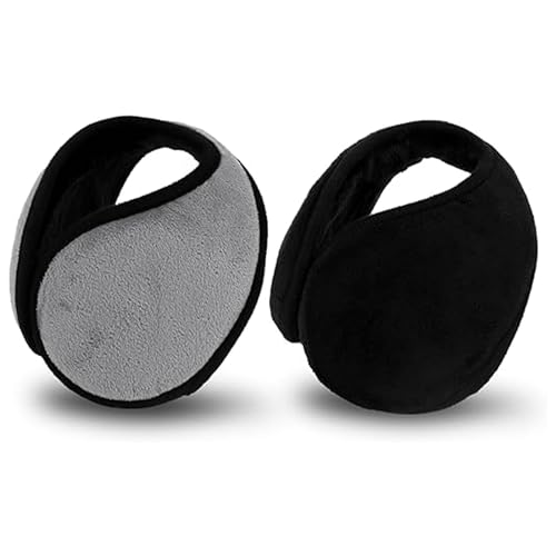 RSYHVG 2 Pack Ear Muffs for Men & Women Fleece Earmuffs Ear Warmer Plush Ear Covers Fleece Earmuff Winter Windproof Outdoor Sports Running Cycling