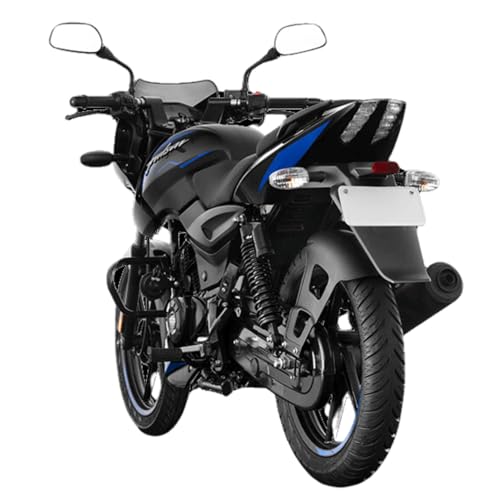 Image of Bajaj Pulsar 125 Sp Seat Di Carbon Ug Motorcycle /Motorbike - Ebony Black & Blue Decals - Ex-Showroom