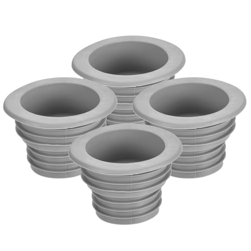 Tapones de drenaje de silicona para lavadora 4 piezas gris