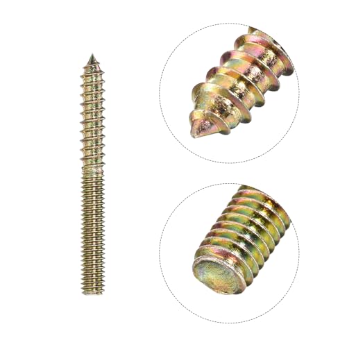 Image of uxcell 5 /16-18x3 Hanger Bolts, 8pcs Double Ended Screws Wood Dowel Screws for Furniture