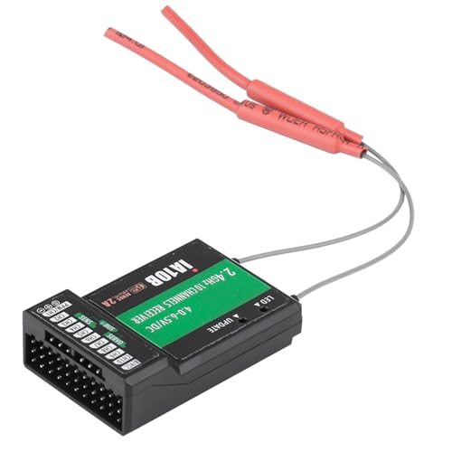 Dilwe Receptor RC, Receptor 2.4G 10CH Compatible con Transmisores FS-i6 FS-i6S FS-i10, etc.