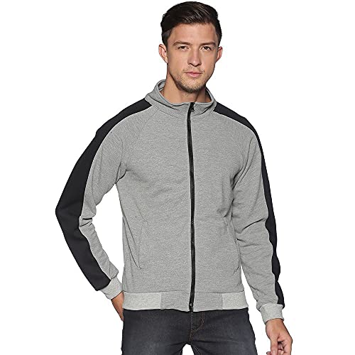 Image of Campus Sutra Men Cotton High Neck Sweatshirt