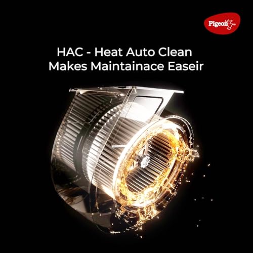 Pigeon Xtreme DLX 60 cm Inclined Kitchen Chimney 1500 m3/hr suction |Touch & Gesture Control | Heat Auto Clean | 7 years warranty on motor| (Black) - Image 5