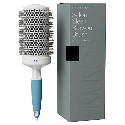 Professional Round Brush for Blow Drying - Large Ceramic Ion Thermal Barrel Brush for Sleek, Precise Heat Styling and Maximum Volume - Lightweight Hair Brush for Smooth, Manageable Hair (2 Inch) (Not Electrical)