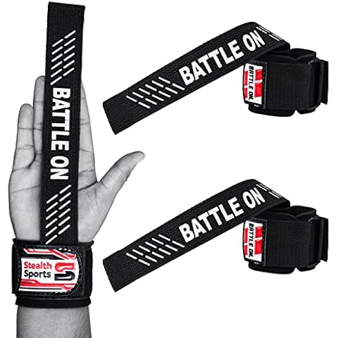 Stealth Sports Weight Lifting Straps - Wrist Wraps Straps for Weightlifting, Fitness, Powerlifting, Bodybuilding - Heavy-Duty Wrist Support Straps with Neoprene Padding - Anti-Slip Deadlift Straps Cover