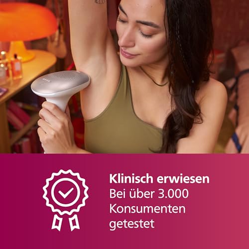 Foto von Philips Lumea IPL 7000 Series Haarentfernungsgerät – Alternative zur Laserhaarentfernung – 2 Aufsätze für Körper & Gesicht, inkl. Korrekturtrimmer (BRI921/00)