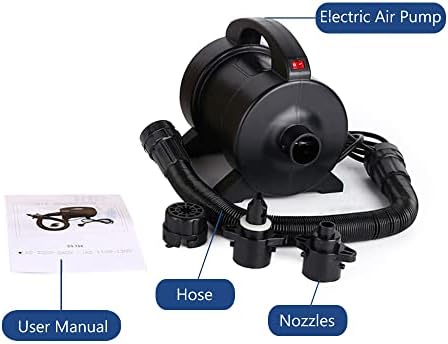 Bild 3 - Kavolet 1600W Elektrische Pumpe, Tragbare Luftmatratze Pumpe Schnelles Aufblasen Elektrische Luftpumpe Inflator Deflator mit 2 Düsen für Schlauchboot, Surfbrett, Stand-Up-Paddle-Board, Luftmatratze