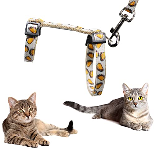 Cat Harness And Leash Set Escape Proof Soft Nylon Adjustable Kitten Vest Harness For Walking Small Medium Large Cats Tacos Pattern Medium #TOP5