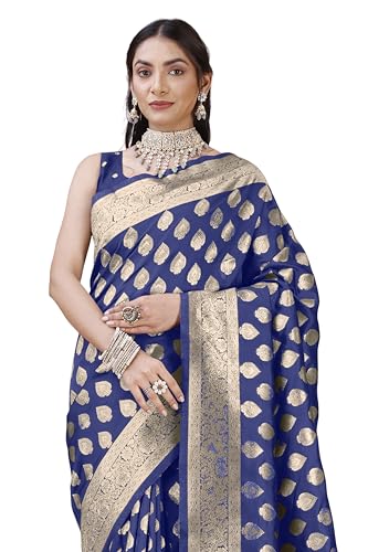 Image of MIRCHI FASHION Women Saree | Banarasi Silk Woven Design Daily Regular Use Sari with Blouse