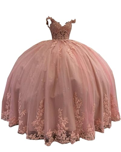 2025 V Neck Off The Shoulder Ball Gown See Through Waist Quinceanera Evening Formal Party Dresses Lace Long