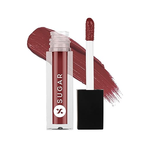 Image of SUGAR Cosmetics Smudge Me Not Liquid Lipsticks for Women | Transferproof & Waterproof | Lasts 12+ Hours | Matte Lipstick | 1.1ml - 12 Don Fawn
