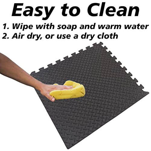 Baldosas de espuma entrelazadas de 1/2 pulgada de grosor para ejercicio - Cojín suave y acolchonado para protección de piso de gimnasio - SciencePurchase (120 pies cuadrados, 30 baldosas) miniatura 6