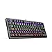 TECKNET Tastiera Gaming Meccanica, Mini Tastiera da Gioco Ergonomica 88 Tasti con Interruttore Blu Anti-Fantasma e Arcobaleno Retroilluminato per PC Notebook Laptop Desktop
