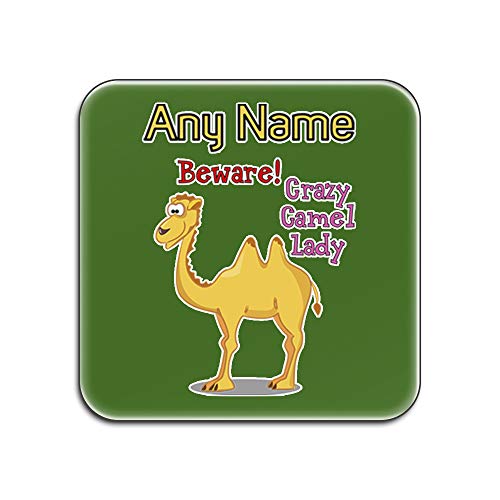 Dessous-de-verre anti-taches Crazy Camel Lady protège-table drôle