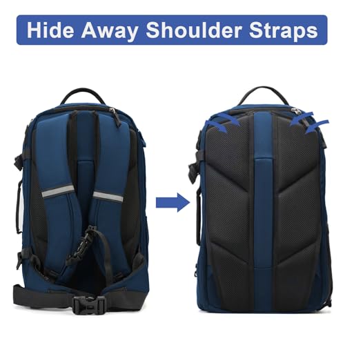 Image of Large Travel Backpack for Men 40L, Water-resistant Carry On Backpack with Rain Cover, TSA Flight Approved 17inch Travel Laptop Backpack Business Rucksack Luggage Suitcase Daypack Weekender Bag, Black