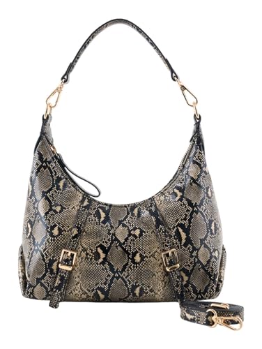 Sac à épaule Lilleby Seidenfelt beige reptile pour ne plus manquer de place